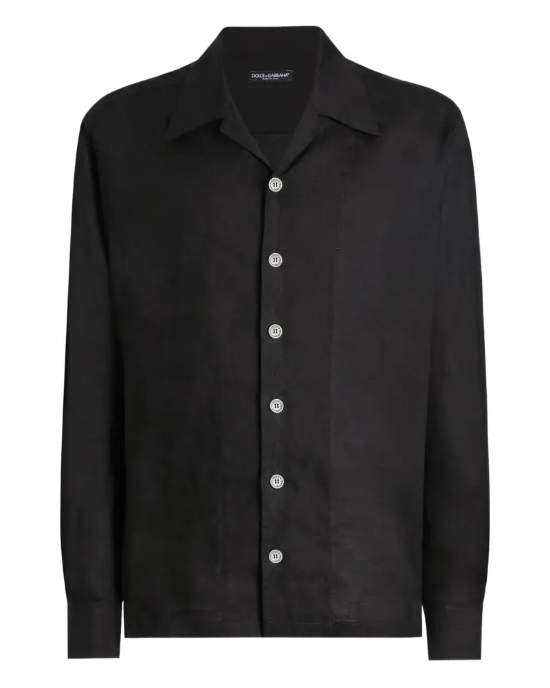 Dolce & Gabbana Hemd aus Leinen - Schwarz Schwarz