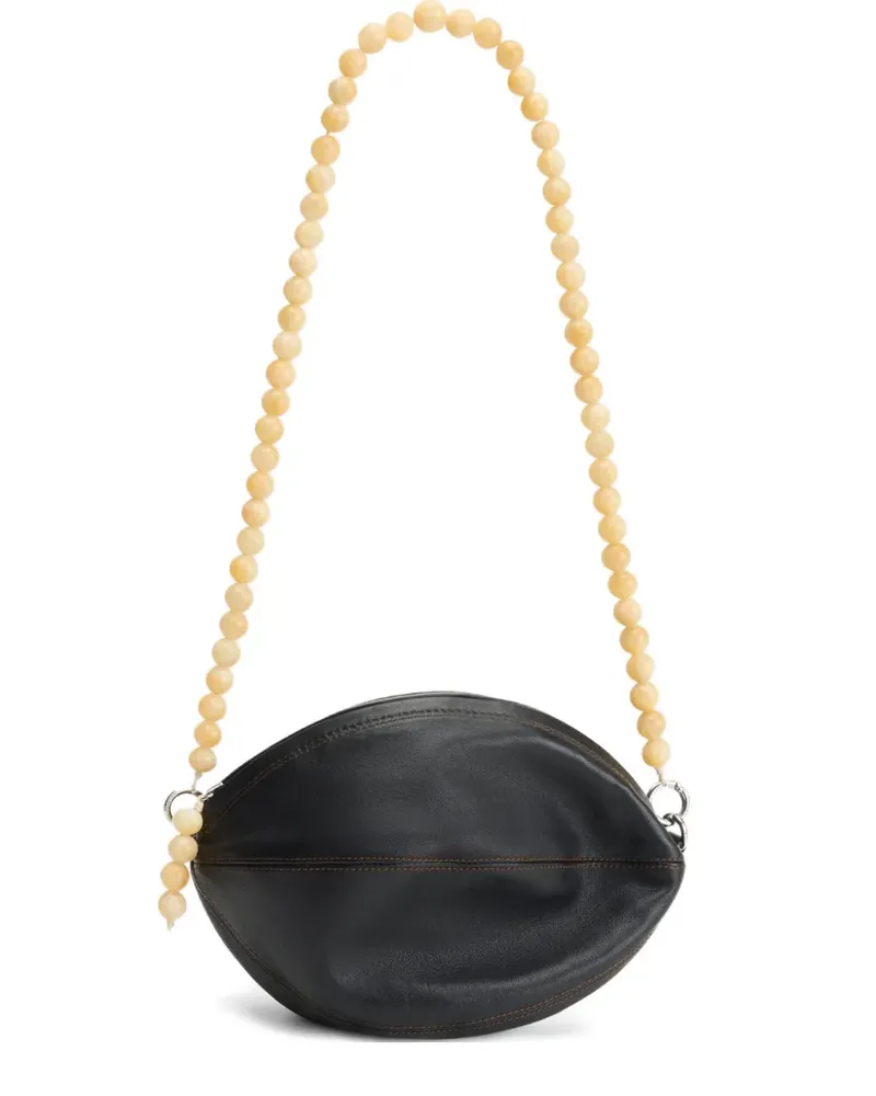 Christophe Lemaire Schultertasche in Ballonform - Schwarz Schwarz