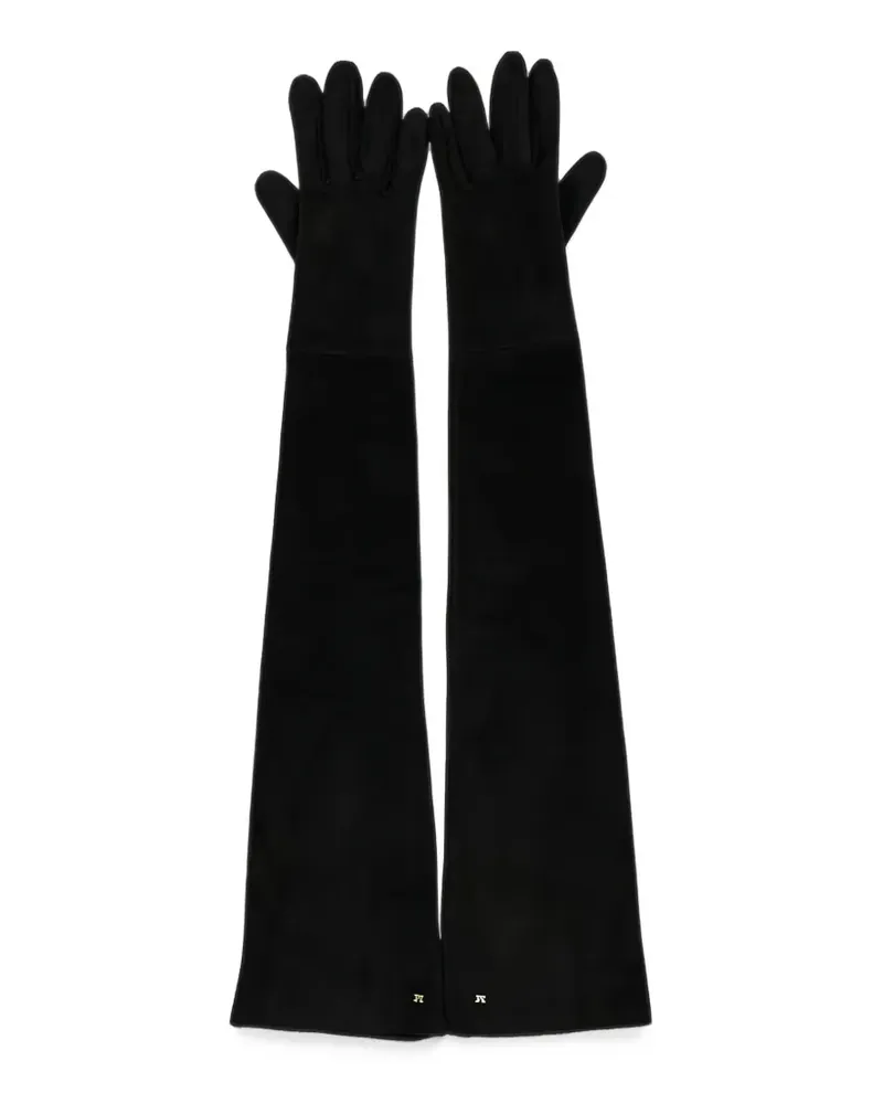 Max Mara Lange Handschuhe - Schwarz Schwarz