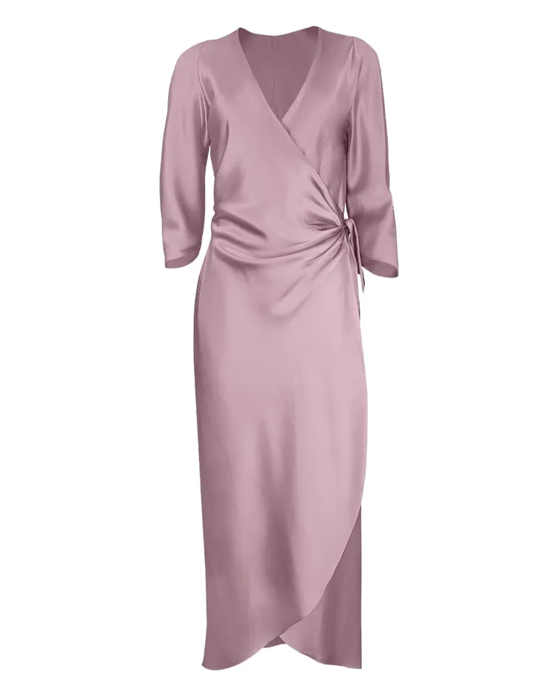 Peter Cohen Gewickeltes Midikleid mit Dreiviertelärmeln - Rosa Rosa