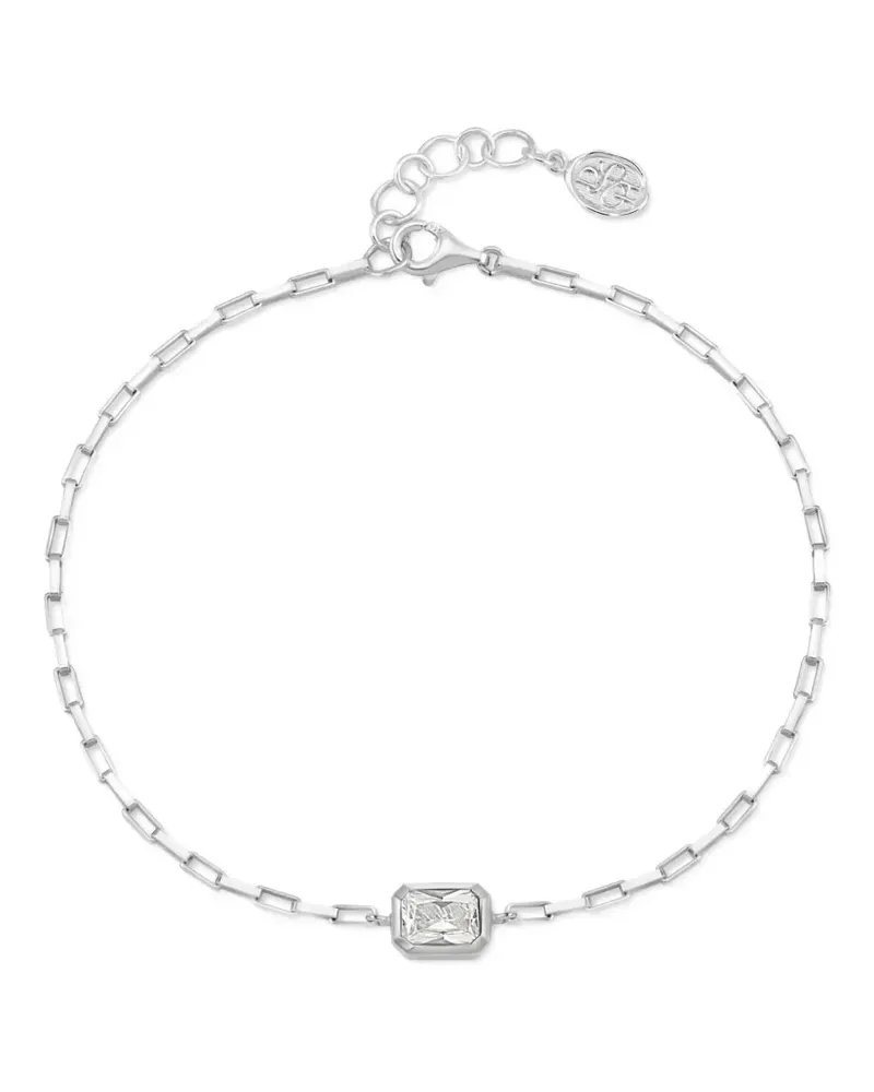 Dower & Hall Octagon Humbug Paperclip Armband - Silber Silber