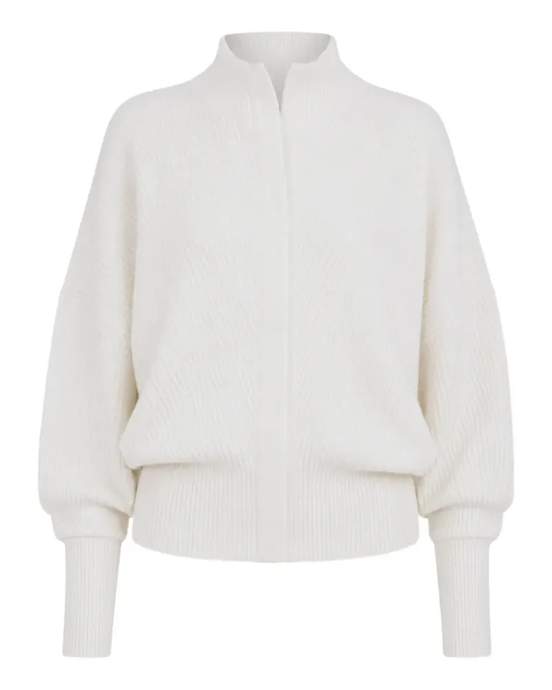 Sa Su Phi batwing ribbed-knit cardigan - Weiß Weiß