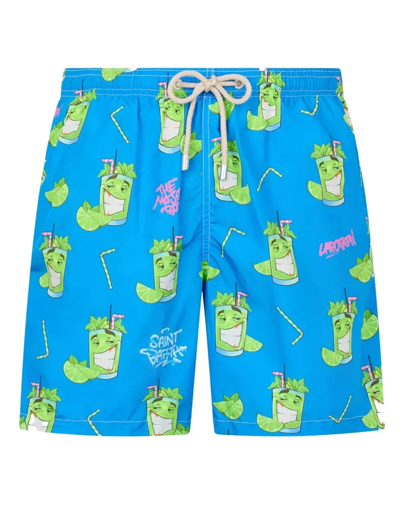 MC2 Saint Barth Badeshorts mit Print - Blau Blau