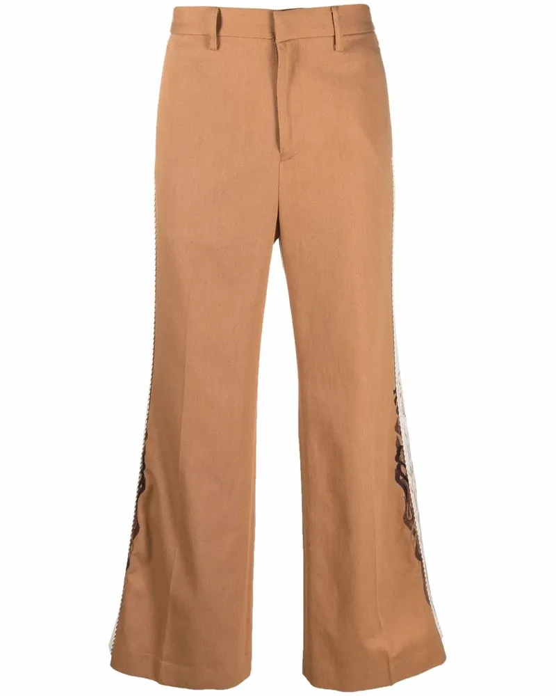 Doublet Schlaghose mit Besatzstreifen - Braun Braun