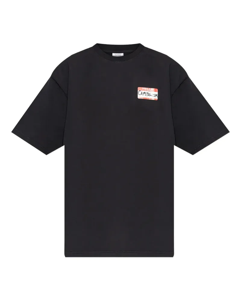 VETEMENTS My Name Is T-shirt - Schwarz Schwarz
