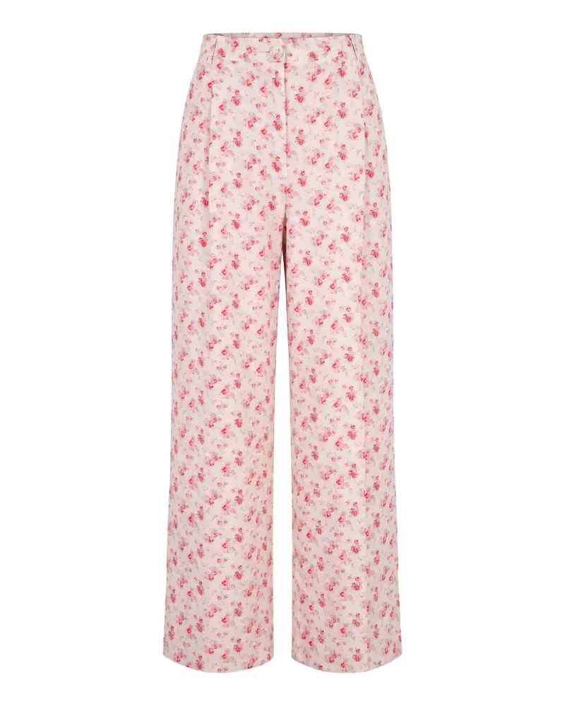 Kristina Ti floral-print wide-leg trousers - Rosa Rosa