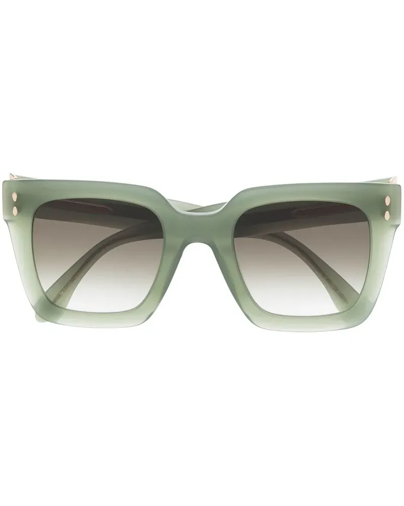Isabel Marant Eckige Oversized-Sonnenbrille - Grün Grün