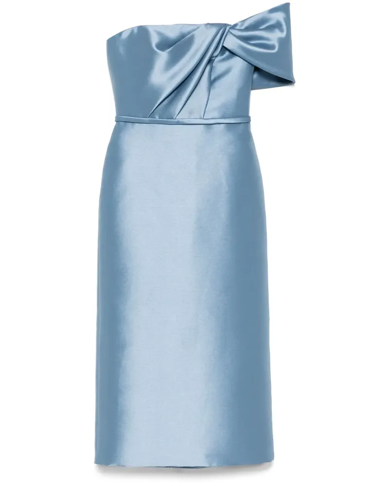 Amsale Cocktailkleid mit Schleife - Blau Blau