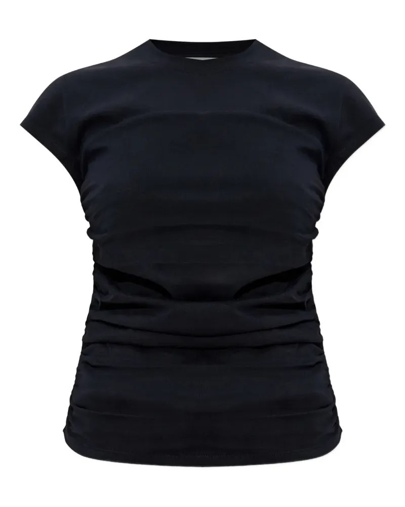 Isabel Marant T-Shirt mit gerafftem Detail - Schwarz Schwarz