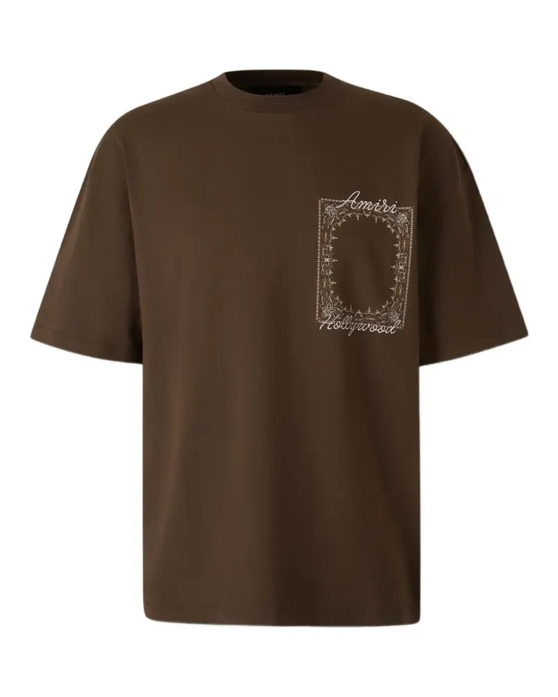 Amiri T-Shirt mit Logo-Print - Braun Braun