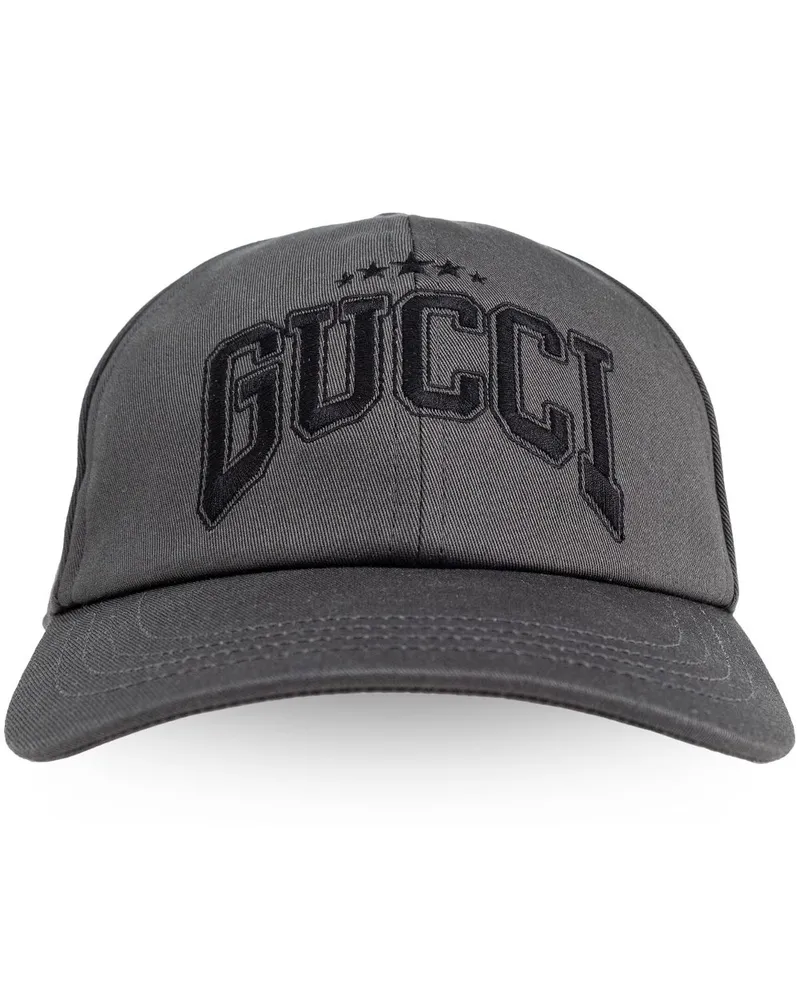 Gucci Baseballkappe mit Logo-Stickerei - Grau Grau