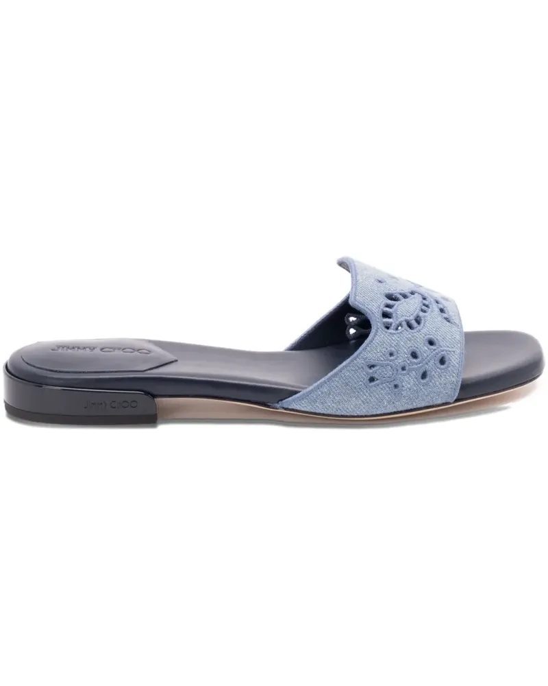 Jimmy Choo Flache Ariane Sandalen mit Cut-Out - Blau Blau