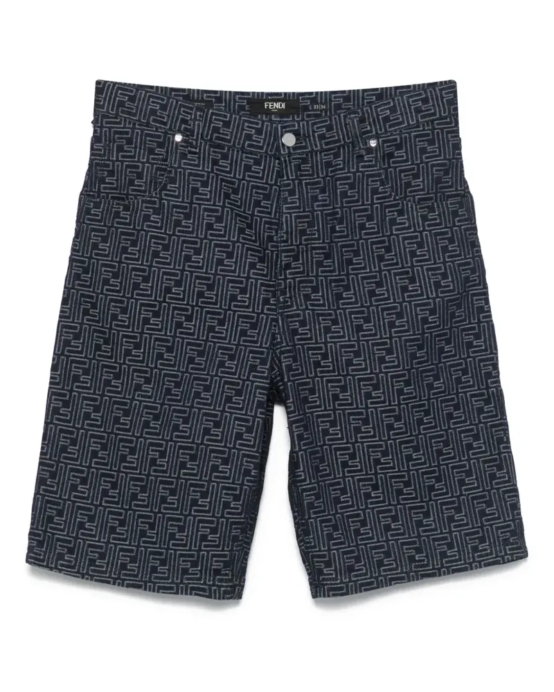 Fendi Bermudas mit Stickerei - Blau Blau