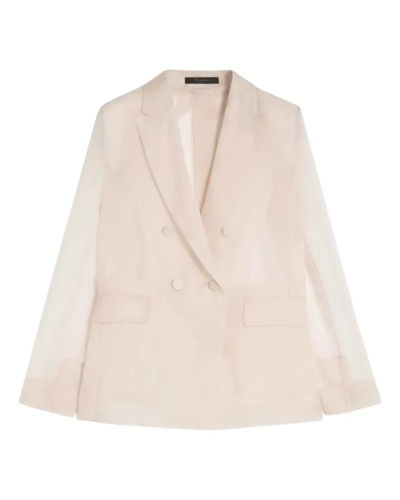 Max Mara Slogan silk-organza blazer - Nude Nude