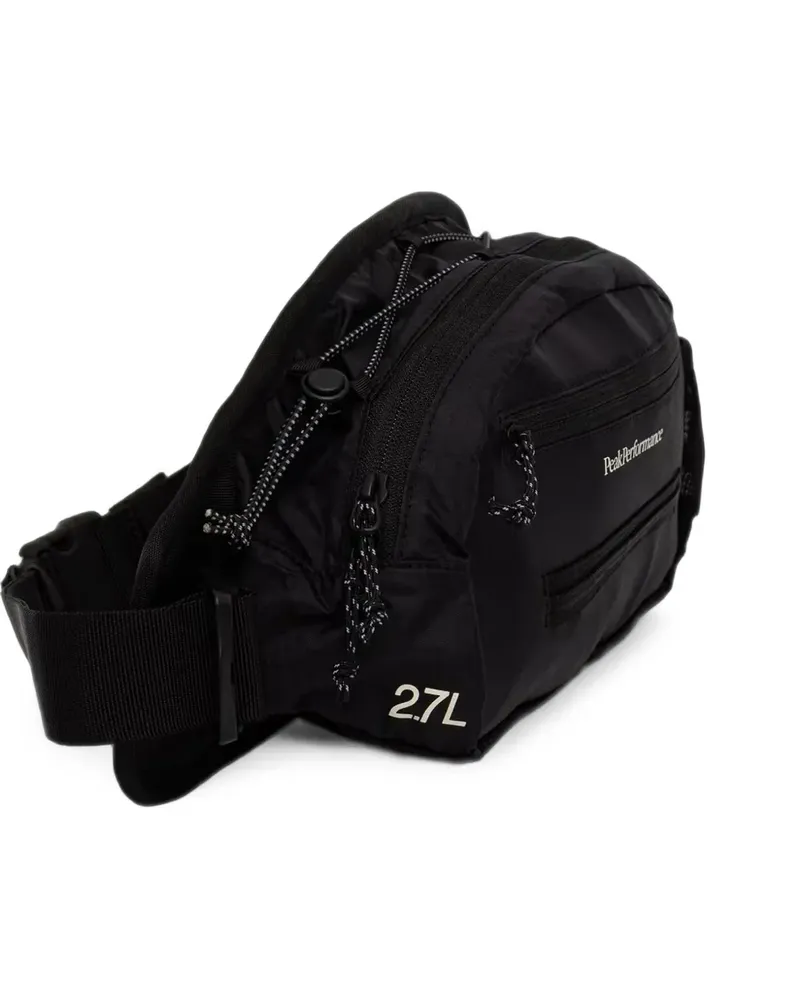 Peak Performance Trail logo-print zip-fastening belt bag - Schwarz Schwarz
