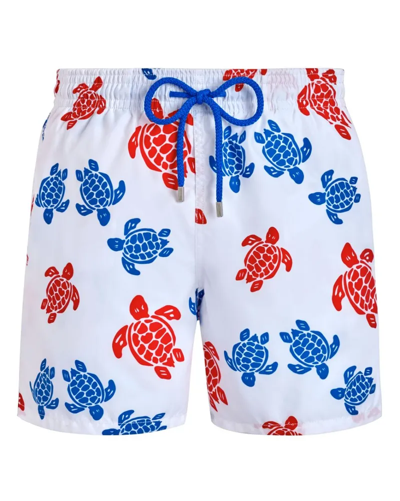 Vilebrequin Ronde des Tortues Badeshorts - Weiß Weiß