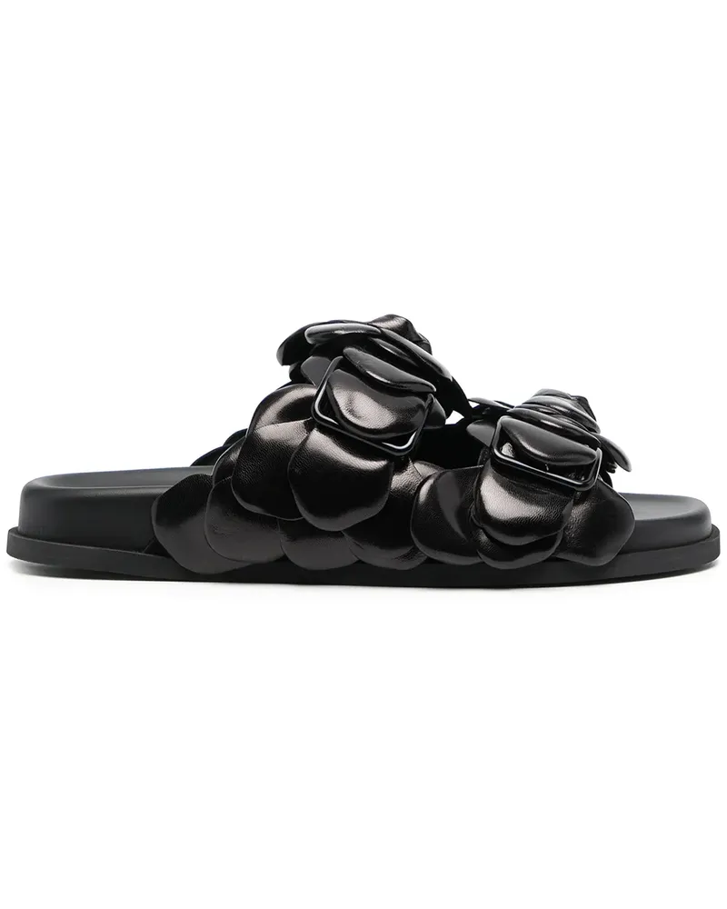 Valentino Garavani Sandalen mit Rosendetail - Schwarz Schwarz