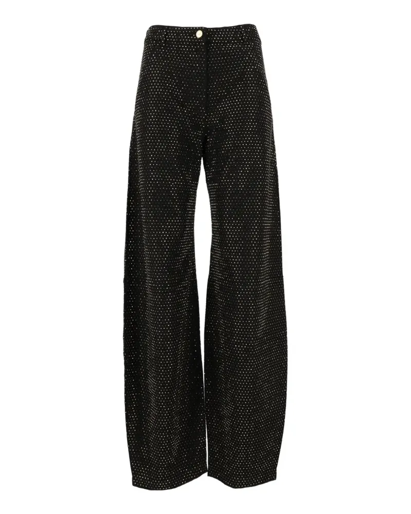 Elisabetta Franchi Jeans mit Strass - Schwarz Schwarz