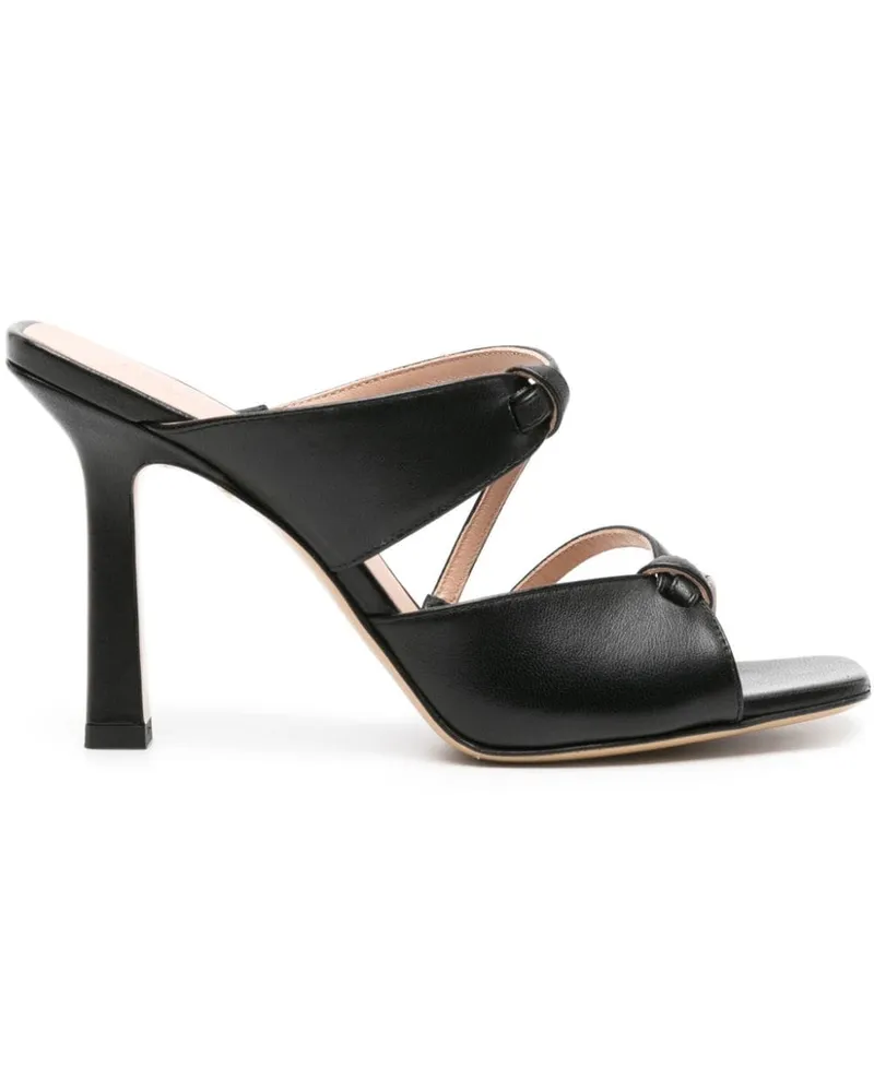 Scarosso Zoe Mules mit Riemen - Schwarz Schwarz
