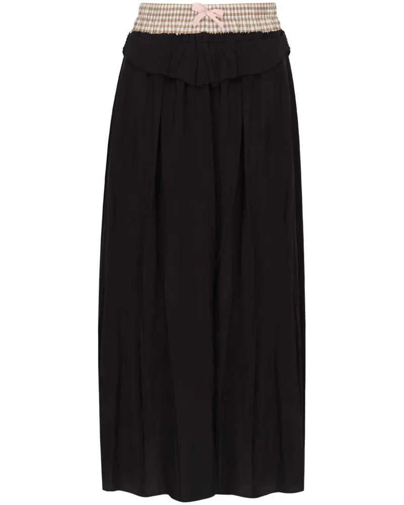 Maison Margiela Midirock mit Einsätzen - Schwarz Schwarz