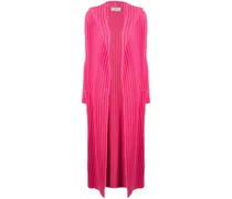 Gerippter Amalfi Cardigan mit Reißverschluss - Rosa