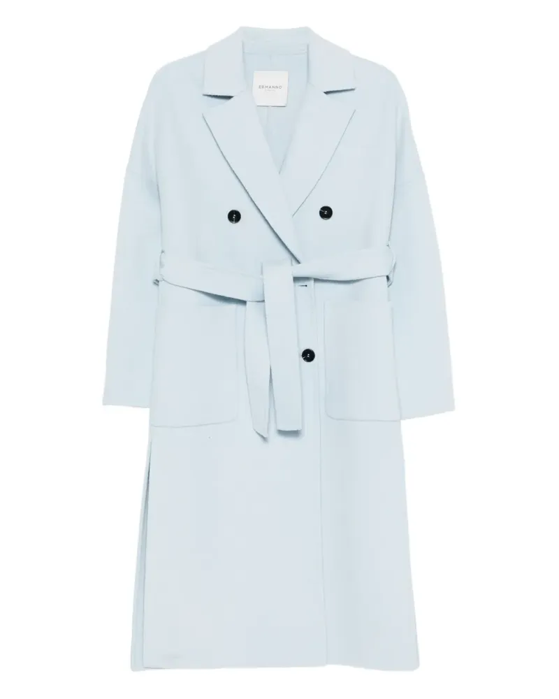 Ermanno Scervino Doppelreihiger Mantel mit Gürtel - Blau Blau