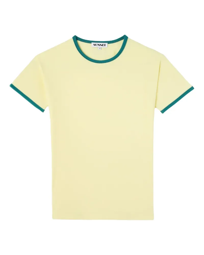 SUNNEI T-Shirt mit Kontrastdetails - Gelb Gelb