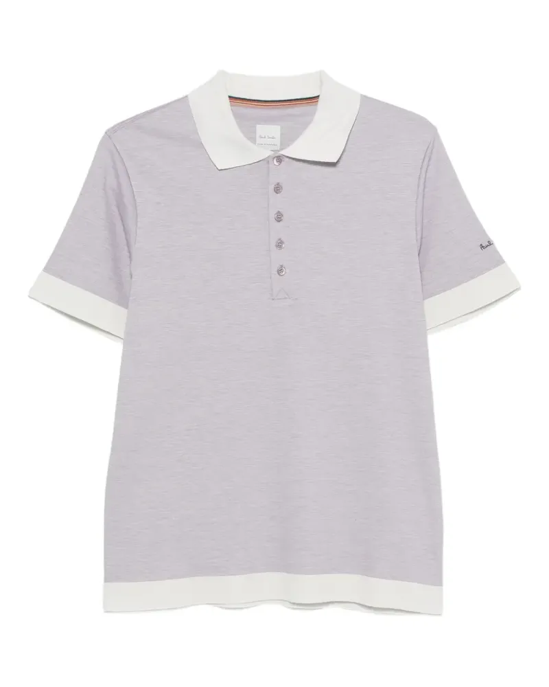 Paul Smith ribbed-trim polo shirt - Violett Violett