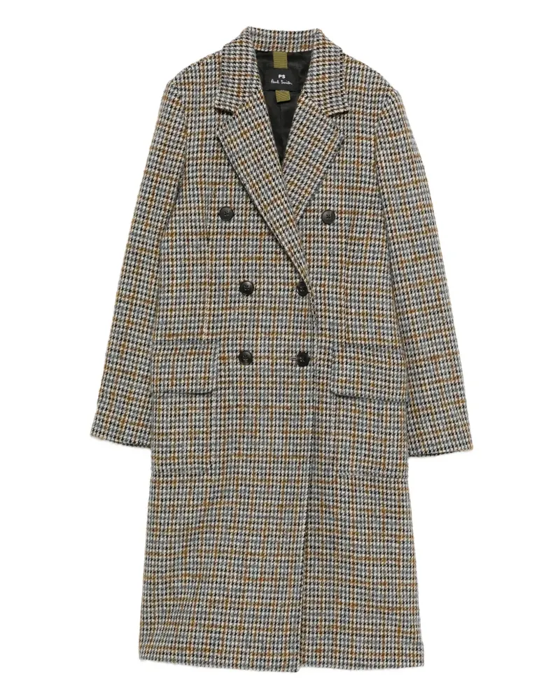 Paul Smith Mantel mit Hahnentrittmuster - Schwarz Schwarz