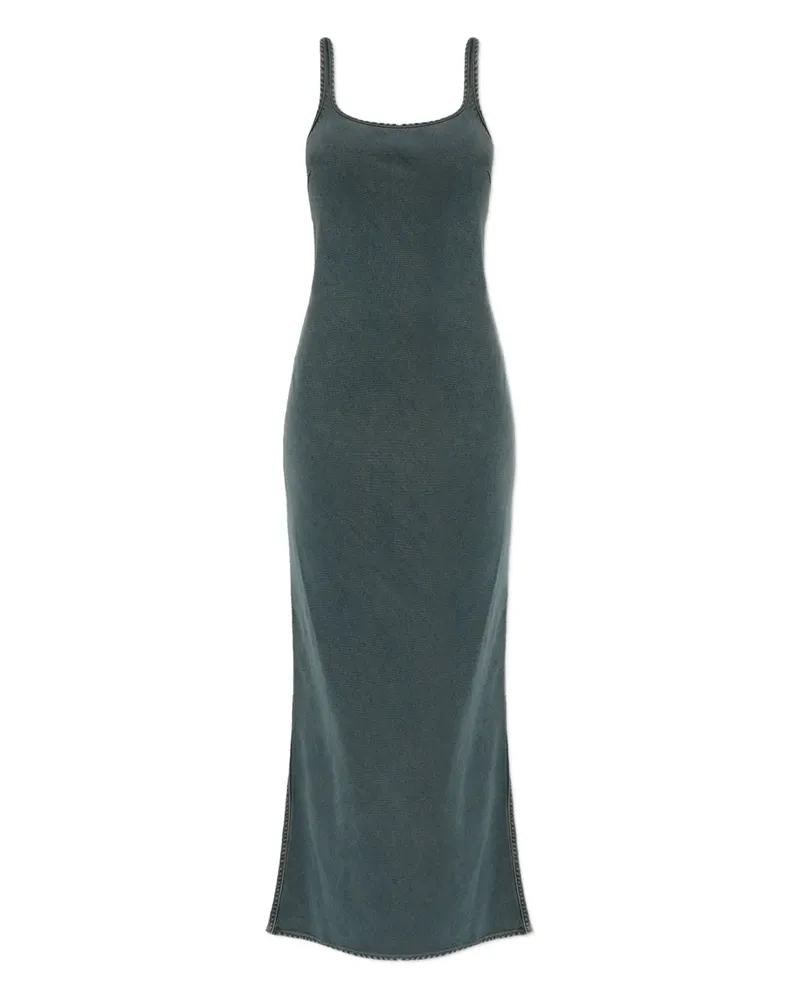 Samsøe & Samsøe Sasuna Midikleid mit Seitenschlitz - Blau Blau
