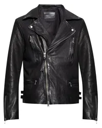 AllSaints Thurman Lederjacke Schwarz