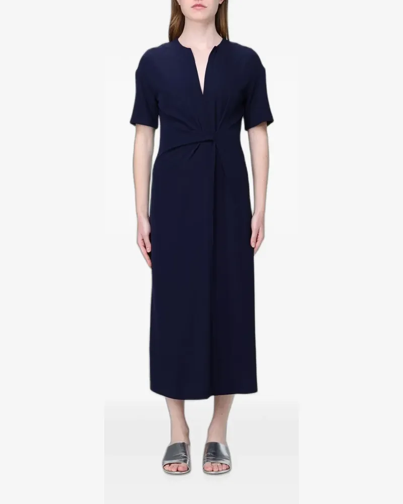 MEIMEIJ twist-detail crêpe dress - Blau Blau