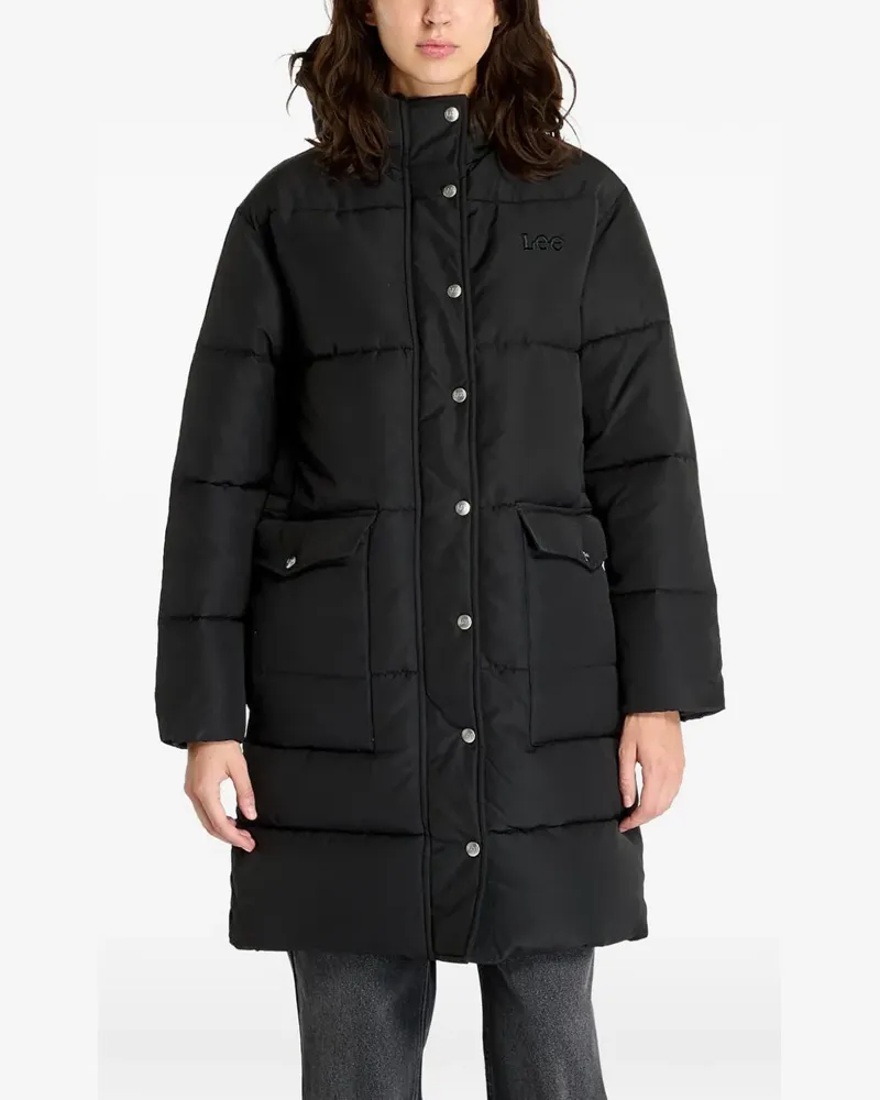 Lee Gefütterter Kapuzenmantel - Schwarz Schwarz