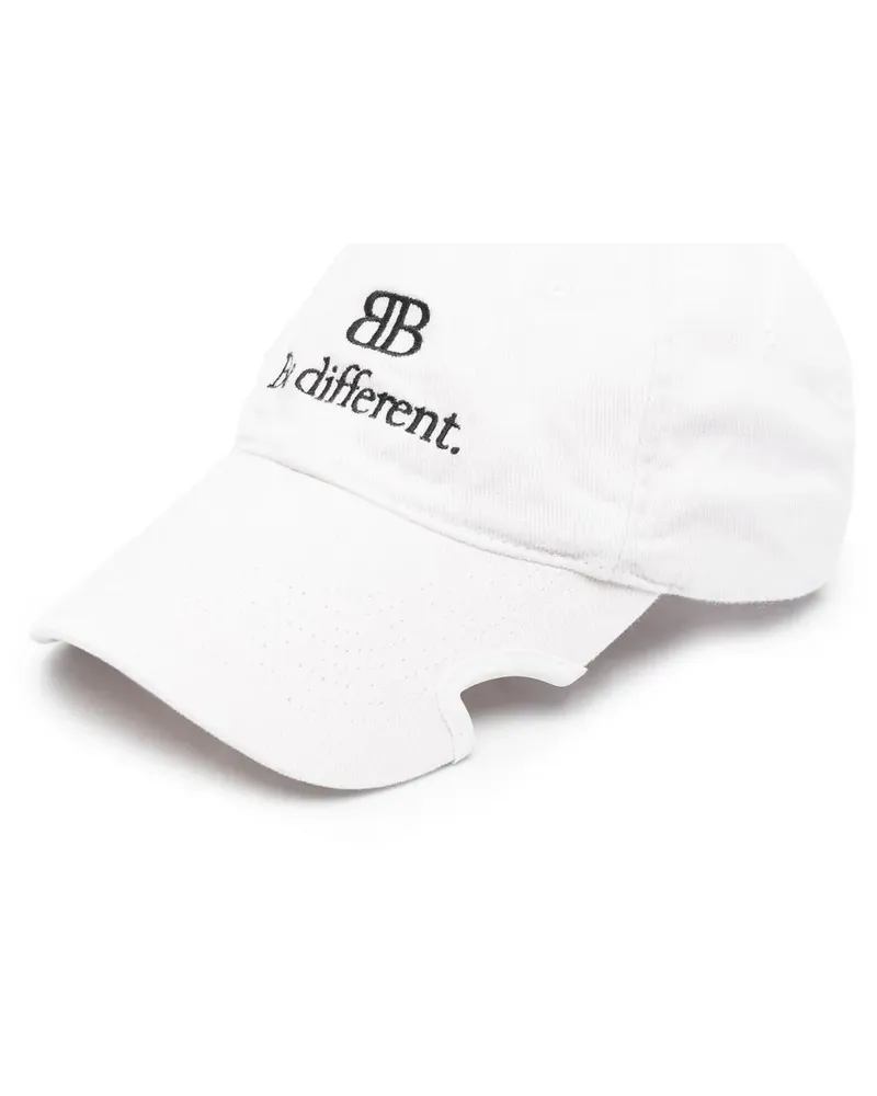Balenciaga Be Different Baseballkappe - Weiß Weiß