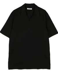 ATTACHMENT Poloshirt mit kurzen Ärmeln Schwarz