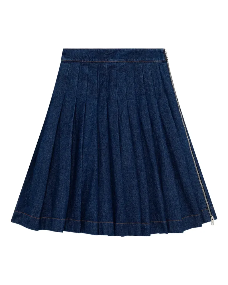 MSGM Midirock mit Reißverschluss - Blau Blau