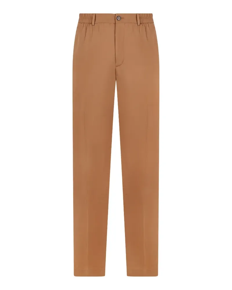 Slowear elasticated-waistband button-flap trousers - Braun Braun
