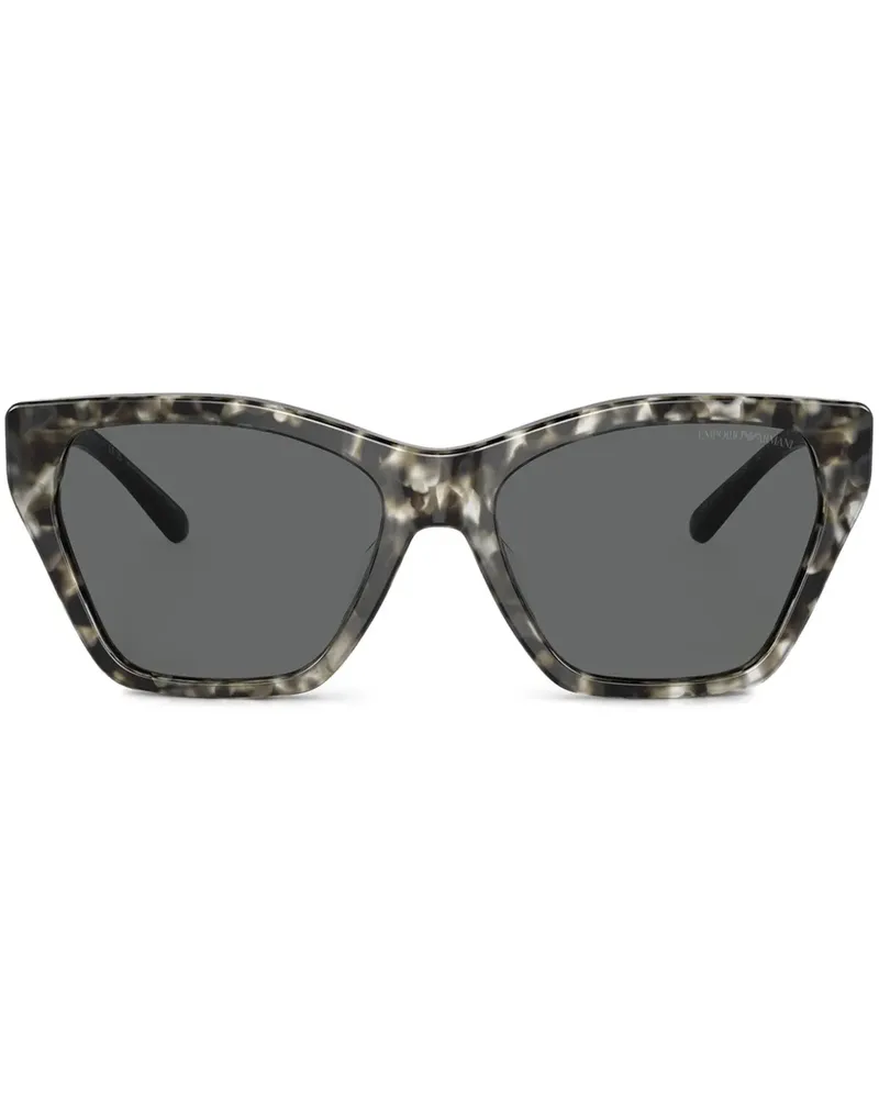 Emporio Armani Sonnenbrille mit Cat-Eye-Gestell - Grau Grau