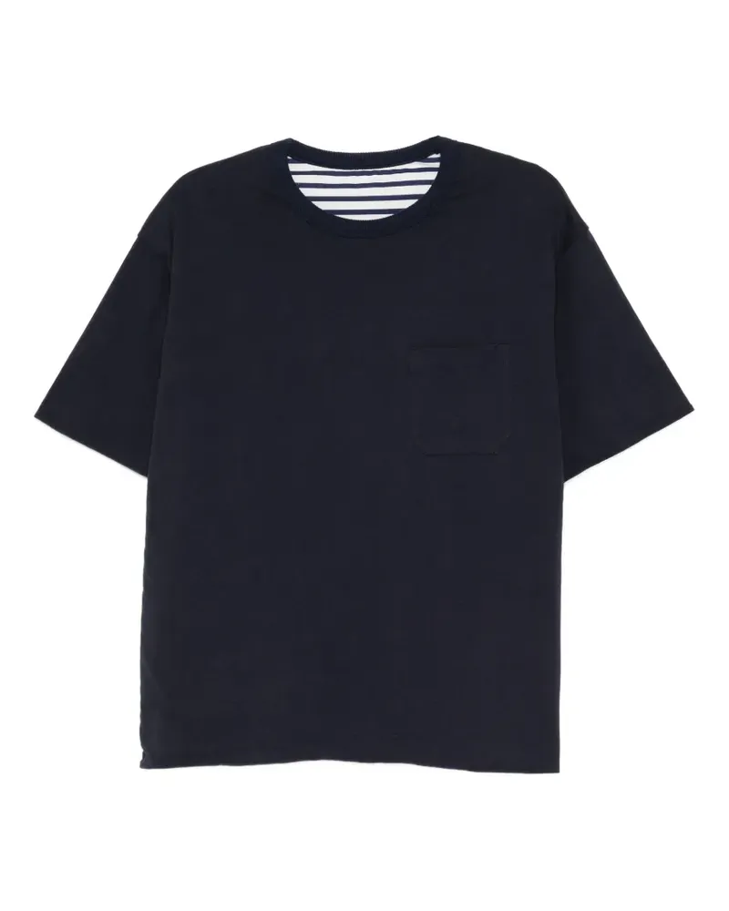 Roy Roger's T-Shirt mit Brusttasche - Blau Blau