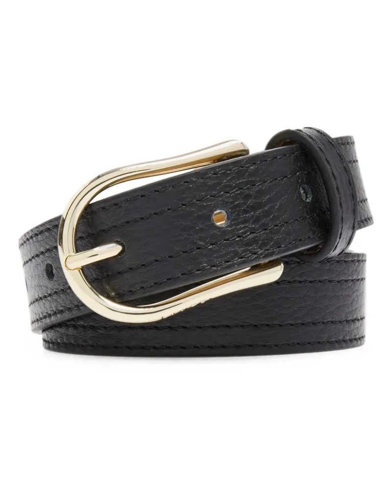 Lancel Gürtel aus gekörntem Leder - Schwarz Schwarz