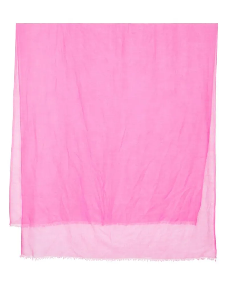 N.Peal Pashmina mit Fransen - Rosa Rosa