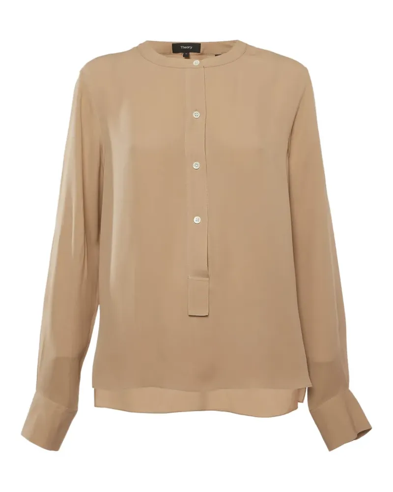 Theory Bluse mit langen Ärmeln - Nude Nude