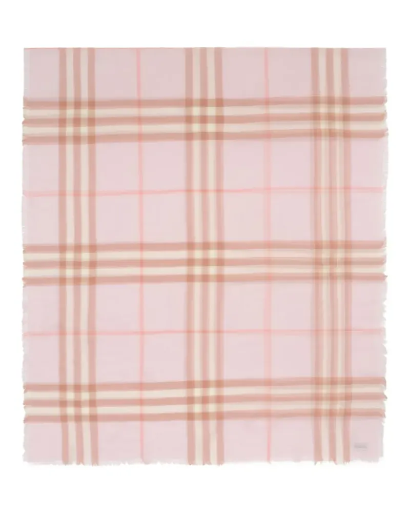 Burberry wide check wool scarf - Rosa Rosa