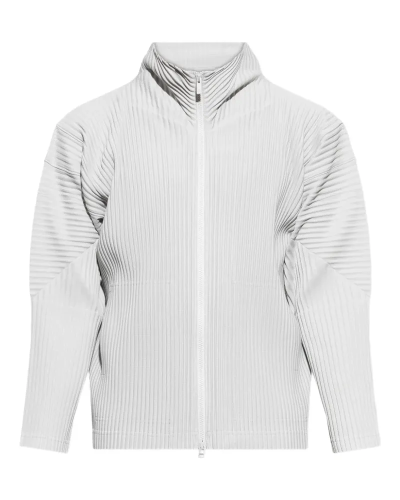Issey Miyake Plissierte Jacke - Grau Grau