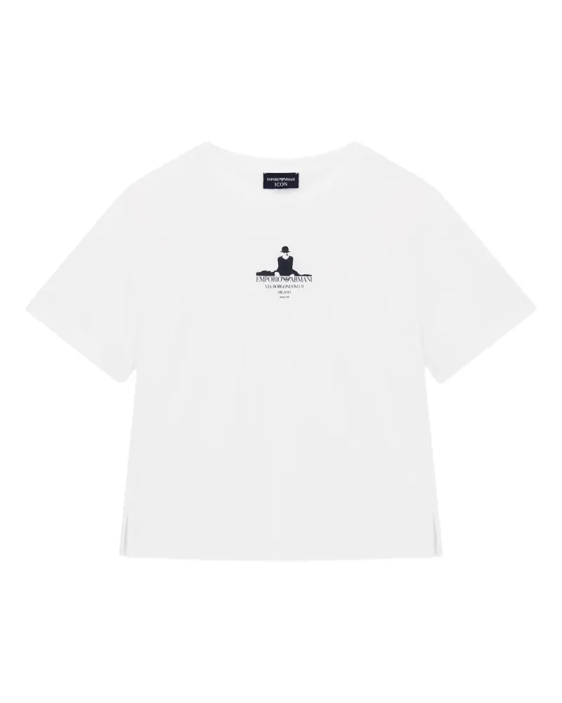Emporio Armani T-Shirt mit grafischem Print - Weiß Weiß