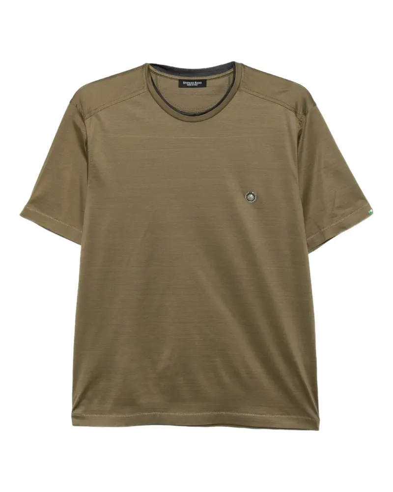 Stefano Ricci logo-plaque short-sleeve T-shirt - Grün Grün