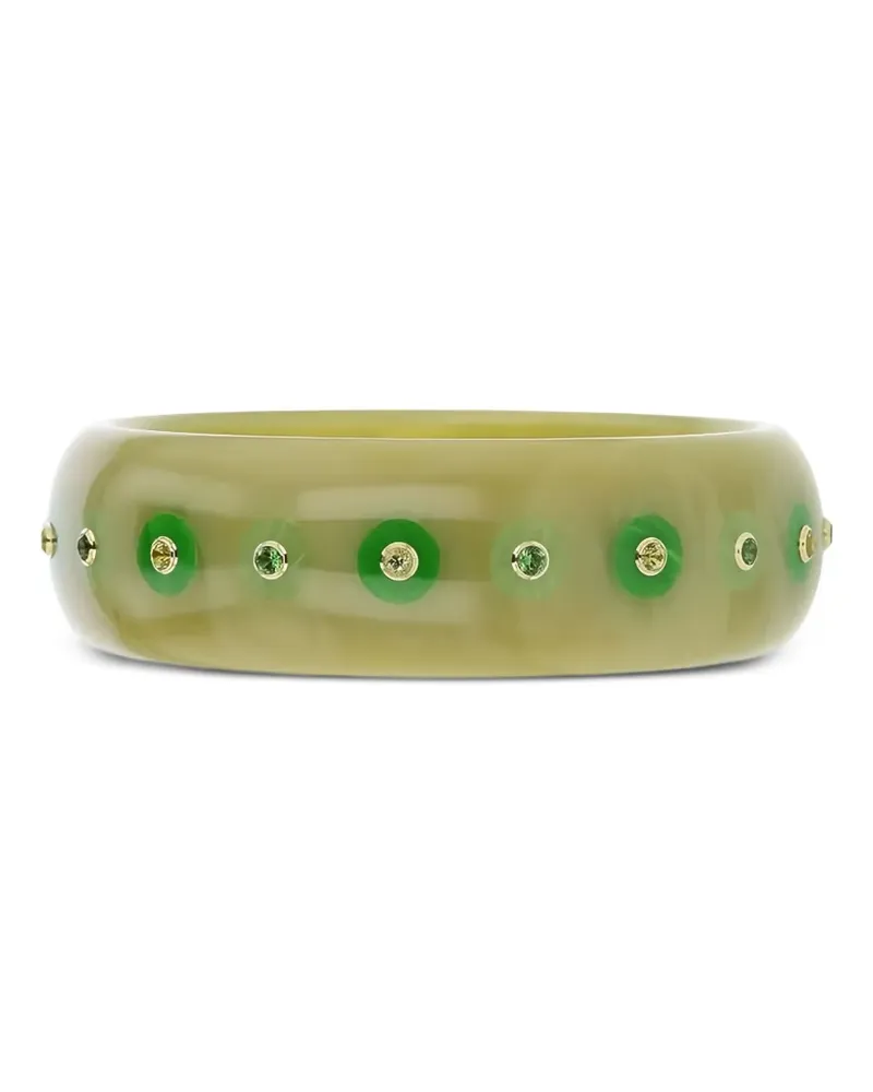 Mark Davis 18kt Olive Gelbgoldarmband mit Bakelit Gold