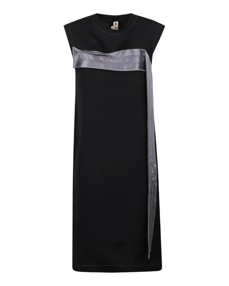 Marni contrast-trim sleeveless midi dress - Schwarz Schwarz