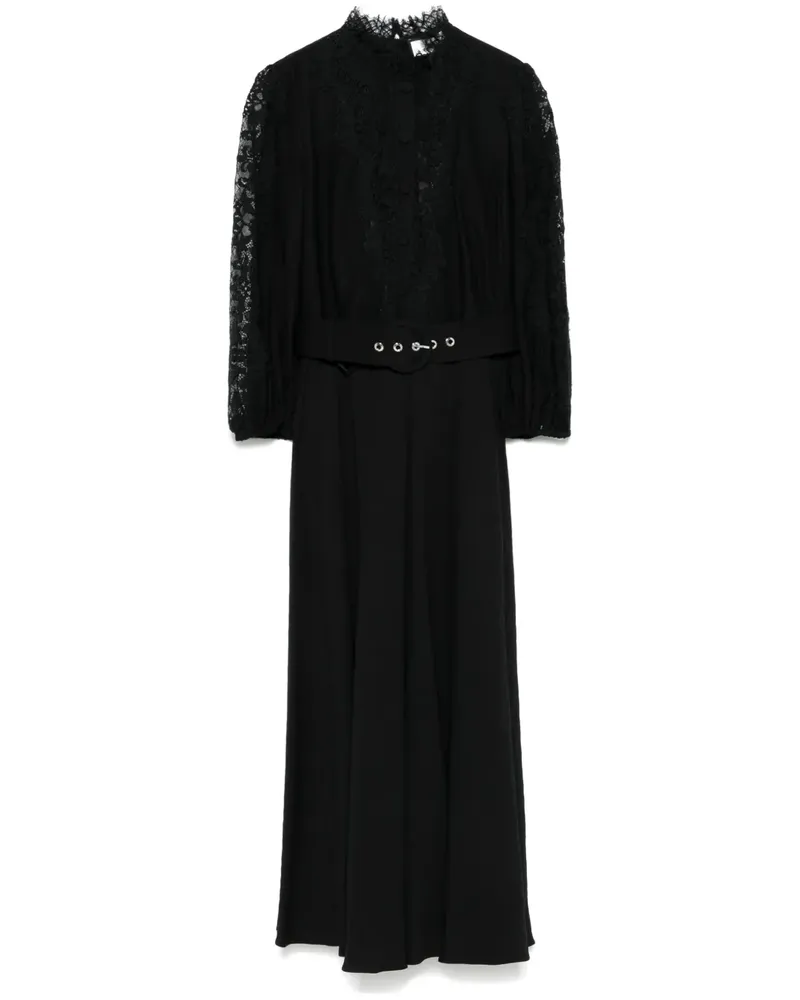 NISSA Midikleid mit Spitzendetail - Schwarz Schwarz
