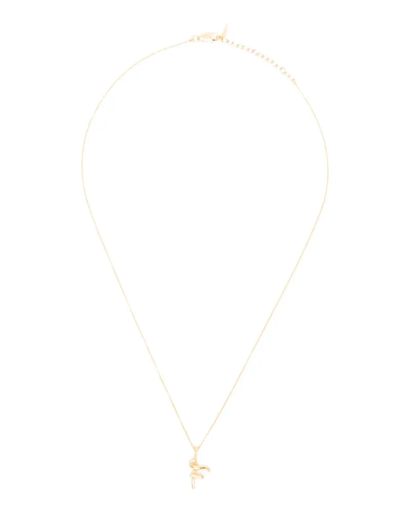 Missoma mini Curly Molten initial necklace - Gold Gold